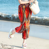 Coachella Music Festival Outfits Beach Trousers Loose Flower Pants Harem Pants Bloomers