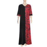 African Women's Wear Red Stitching Loose Dress African Dashiki Ankara Styles Dress