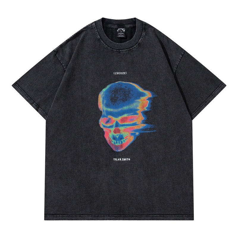 Skull T Shirt Skull Print Short Sleeve T-shirt
