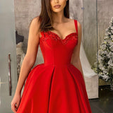 Burgundy Evening Dresses for Weddings Sexy Princess Formal Dress Mid-Length Dress Small Dress