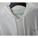 Off White Hoodie With Arrow Print Autumn And Winter Men'S And Women'S Loose Graffiti Arrow Printed Hoodie Owt