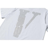 Vlone Men And Women Couple Personality Plus Size Retro Sports Short Sleeve Tshirt