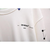 Off White Sweatshirt Men'S And Women'S Round Neck Large Size Casual Owt