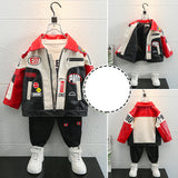 Toddler Boys Jackets Boy's Leather Jacket Coat Spring and Autumn Clothing