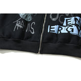 Kanye West Sunday Service Hoodie Cactus Jack Graffiti Printing Cardigan Hoodie
