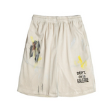 Gallery Dept Men Shorts European and American Street Trendy Gallery Dept Summer New Web Pants Splash Paint Leisure Sports Five-Point Beach Shorts Straight