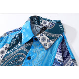 Man Fall Outfits High Street Vintage Paisley Full Printed Long Sleeve Shirt Men's Loose Casual