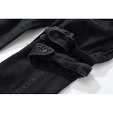 Man Fall Outfits Men's Loose Distressed Trendy Straight-Leg Trousers Trendy