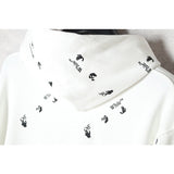 off White Hoodie Autumn and Winter Printed Hoodie Sweater Loose Men's and Women's Coat