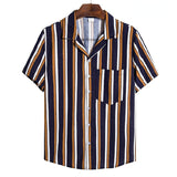 Camp Collar Shirt Casual Short Sleeve Printed Shirt