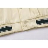 Man Fall Outfits Retro Alphabet Embroidered Baseball Uniform Cotton-Padded Jacket for Men and Women