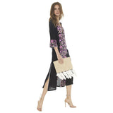 Beth Dutton Bohemian Dress Winter Autumn Midi Dresses Embroidered Midi Dress