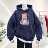 Bearbrick Hoodie Hooded Autumn Sweater Slimming Oversize Ladies