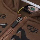 Cardigan Baseball Jacket Rap Men and Women Zipper Cardigan Hoodie Puppy Printed Coat