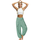 Coachella Music Festival Outfits Women's Casual Loose Bloomers Sports Trousers