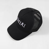 Amiri Hat Peaked Cap Sunshade Beach Casual Hat Adjustable Metal Lock Baseball Cap