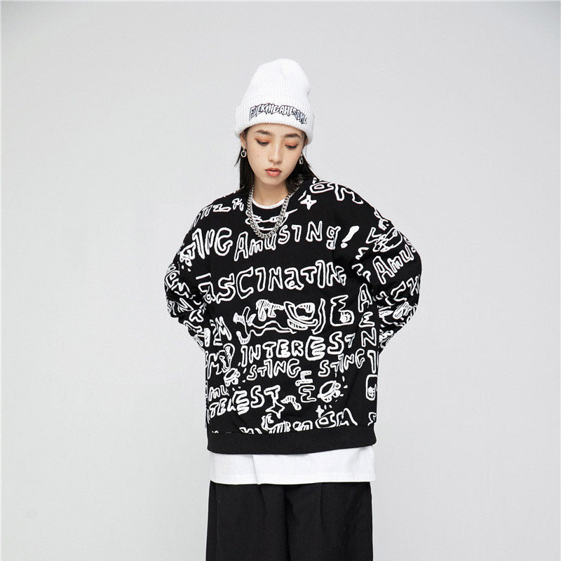 Crew Neck Sweatshirts for Men Men's Autumn Casual Sweater Trendy round Neck OOTD Top for Men