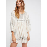 Beth Dutton Bohemian Dress Sexy Backless Embroidered Dress