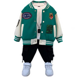 Toddler Boys Jackets Boys' Coat Spring and Autumn Baseball Uniform