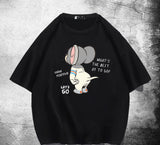 Tom And Jerry T Shirt Cat And Mouse Loose Half Sleeve