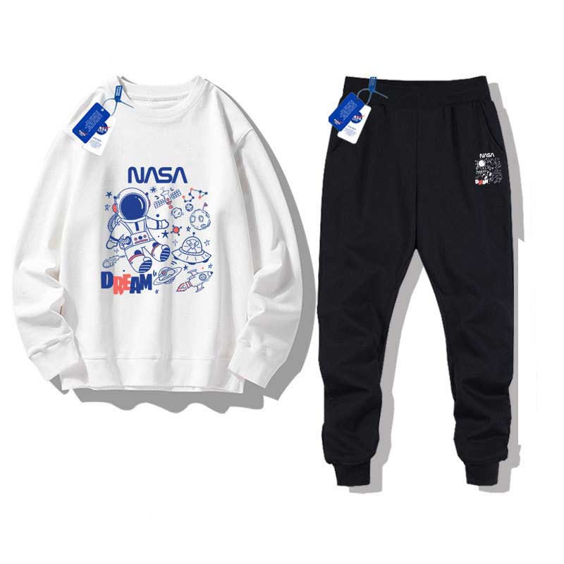 NASA Children Sweatshirt & Pant Set Nasa Sweater Set Two-Piece Children's Clothing Autumn Loose