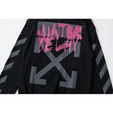 Off White Hoodie With Arrow Print Arrow Men'S And Women'S Autumn And Winter Pullover Hooded Sweater Owt