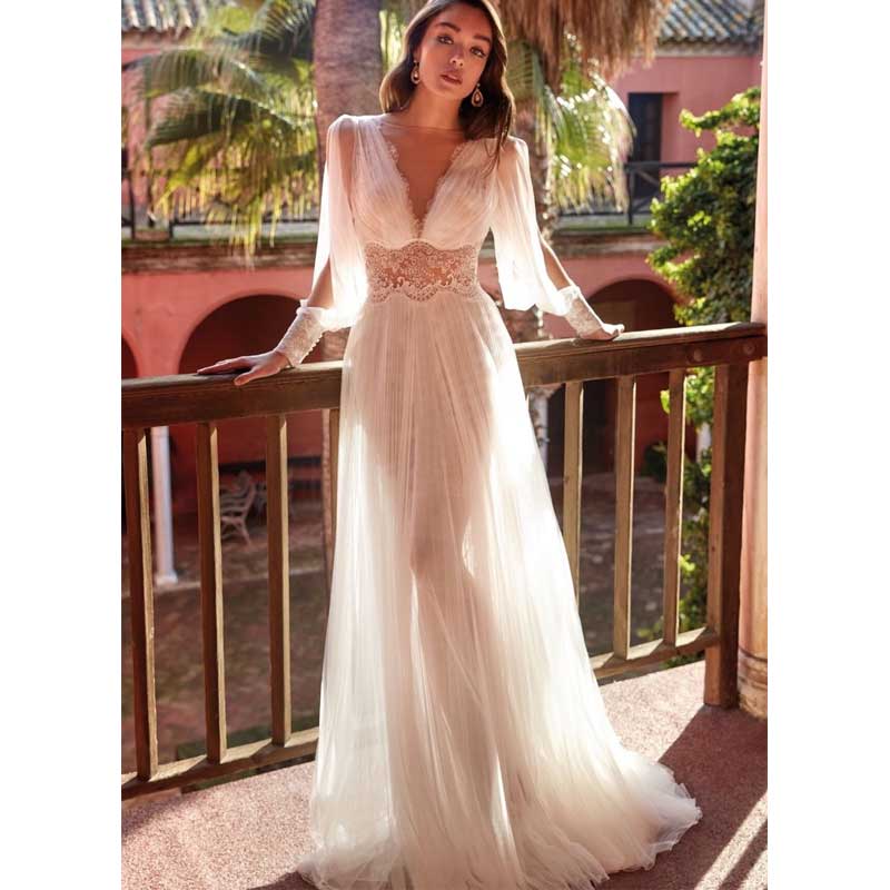Lady Gaga Dress Lace Gauzy Gown Wedding Dress