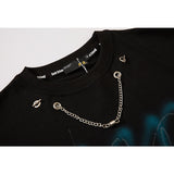 Man Fall Outfits Letter Printed T-shirt Men and Women Couple High Loose Street Long Sleeve T-shirt