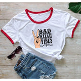 Halloween Costumes Bad Witch Vibe Shirt Bad Witch Vibes Printed Loose Fashion Men's and Women's Short-Sleeved T-shirt