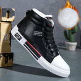 Flat Shoes Spring Men's Mid-Top Board Shoes Hong Kong Style White Shoes Fashion Trendy Casual Shoes Student Shoes