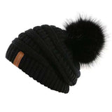 Winter Hats Autumn and Winter Woolen Hats with Woolen Balls Women's Autumn and Winter