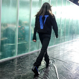 Vlone Jean Jacket Large V Coat Letter Men'S And Women'S Loose Denim Jacket