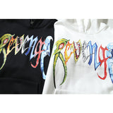 Kanye West Sunday Service Hoodie Autumn And Winter Colorful Letter Hoodie Fleece-Lined