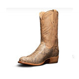Western Shoes Men's Pointed Toe Python Leather Casual All-Match Men's Boots
