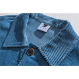 Man Fall Outfis Autumn Vintage Multi-Pocket Jacket Boys Hip Hop BF Loose Leisure Workwear Coat