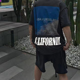 Askyurself T Shirt Printed High Street Loose Short Sleeve T-shirt for Men