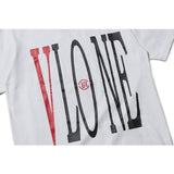 Vlone Shortsleeved Tshirt Printed Friends High Street Hip Hop Men And Women Half Sleeve