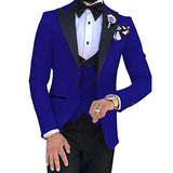 Black Tie Attire Suit Set Three-Piece Set Groomsman Clothing Gown Slim Fit
