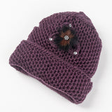 Red Beanie Hat for Hat Knitting Winter Thickened Wool Warm Hat