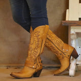 Yellowstone Cowboy Boots Autumn And Winter Martin Boots High-Top Female Brown