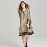 Beth Dutton Bohemian Dress Spring/Summer Embroidered V-neck Loose Dress