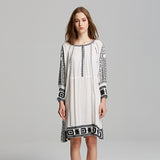 Beth Dutton Bohemian Dress Spring/Summer Embroidered V-neck Loose Dress