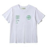 Off White T Shirt Ow Line Arrow Short Sleeve Tee Large Size Tshirt Men'S Clothing Owt