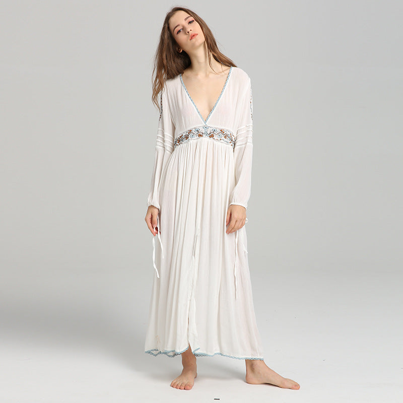 Beth Dutton Bohemian Dress Spring Dress Embroidered Split Dress