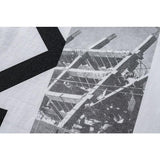 Off White T Shirt Short Sleeve Tshirt Stitching Half Arrow Print Owt