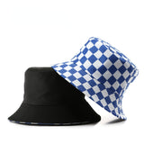 Vintage Check Bucket Hat Sports Sun Protection Sunshade