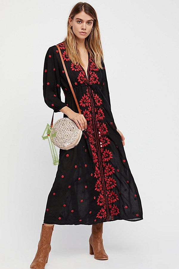 Beth Dutton Bohemian Dress Winter Autumn Maxi Dresses Spring/Summer Long Dress
