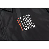 Vlone Jean Jacket Vlone Double Line Letter Jacket Jacket