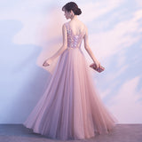 Mauve Dress Bridesmaid Toast Dress Long Slim-Fit Host Bridesmaid Dress Wedding Dress