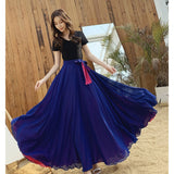 MIDI Mauve Skirt Summer Chiffon Half-Length Dress Beach Vacation